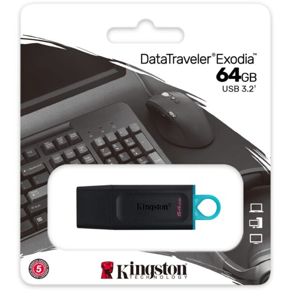 Version 1.0.0 USB 64 GB Kingston DataTraveler Exodia 3.2 Gen 1