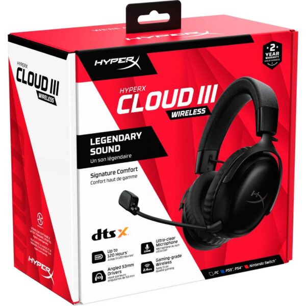 Kufje HyperX Cloud III Wireless, të zeza