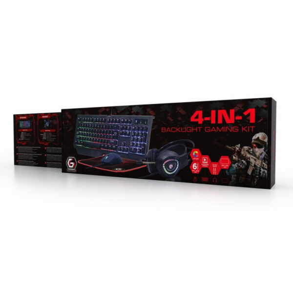01 Set Tastierë, Maus, Kufje + Mauspad Gembird Phantom gaming, ARGB