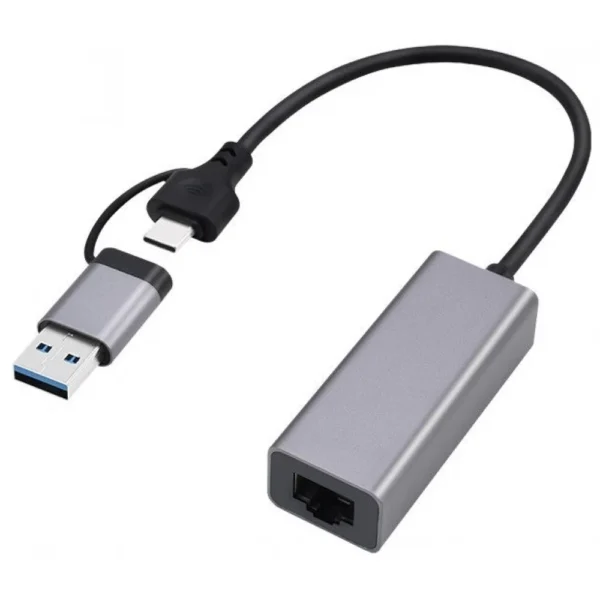 l Adapter Rrjeti Gembird – USB 3.1 + USB-C në LAN 2.5G