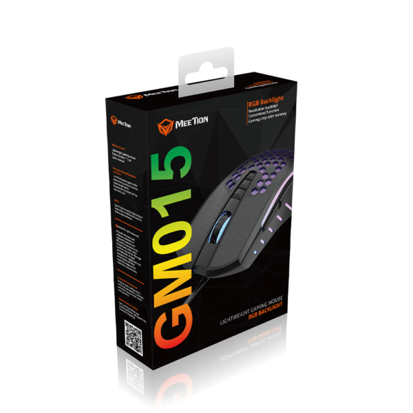 Maus Gaming Meetion GM015, USB, i zi (RGB) 6400 DPI