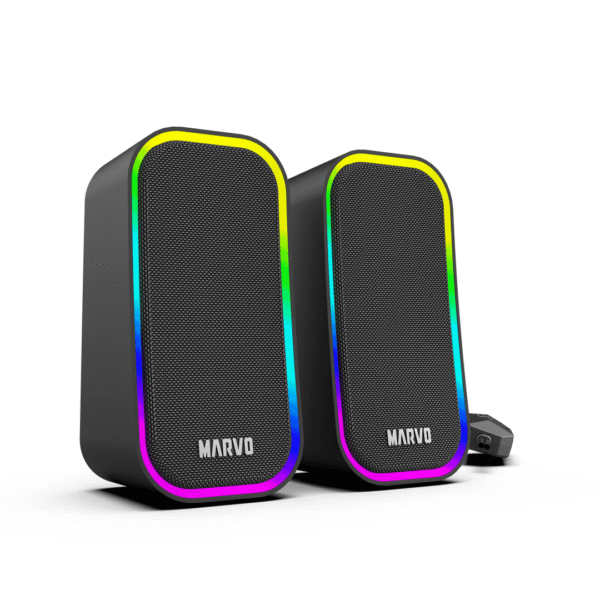 Altoparlantë MARVO SG-285 BK, 6W, 2.0 , USB, RGB, të zi