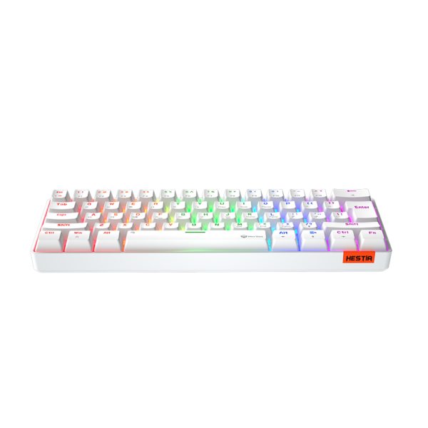 Tastierë Gaming Meetion MK005 USB, Blue Switches, e bardhë