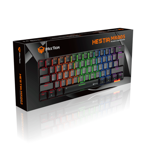 Tastierë Gaming Meetion MK005 USB, Blue Switches, e zezë