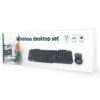 Set tastierë dhe maus, Gembird KBS-WM-02 Wireless, e zezë
