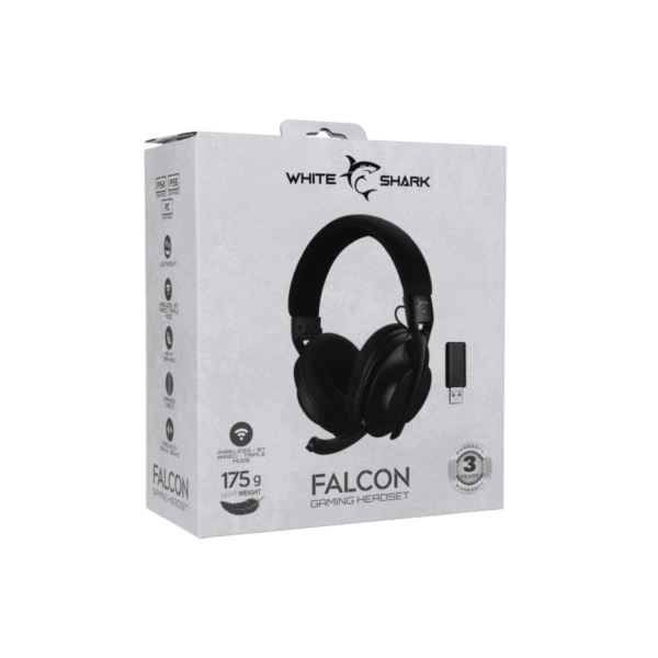 Kufje gaming White Shark, Wireless GH-2441, Falcon, të zeza