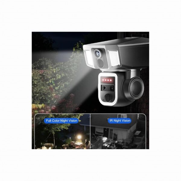 k5 Kamerë e jashtme Solare PTZ Camera me 3 lense Wi-Fi / 4G Ultra HD 4K 8.0 MP