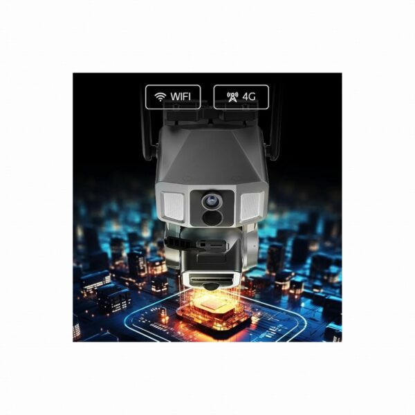 k7 Kamerë e jashtme Solare PTZ Camera me 3 lense Wi-Fi / 4G Ultra HD 4K 8.0 MP