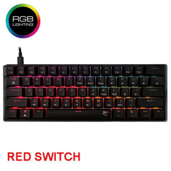 w1 Tastierë Gaming, White Shark GK-004111, RGB, e zezë