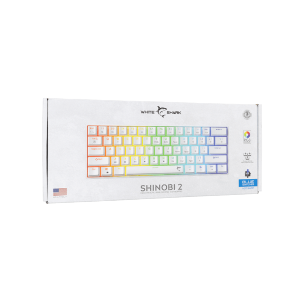 wb3 Tastierë Gaming, White Shark GK-004221, RGB, e bardhë