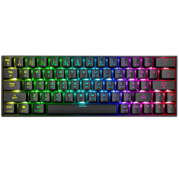 Tastierë Gaming Rampage B-Atom (60%) Wireless – Brown Switches, e zezë