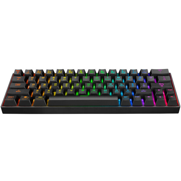 bq3 Tastierë Gaming Rampage B-Atom (60%) Wireless – Brown Switches, e zezë