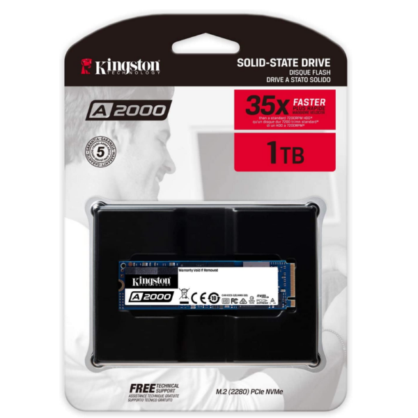 kingston new 3 Disk SSD Kingston A2000 M.2 1 TB PCIe NVMe