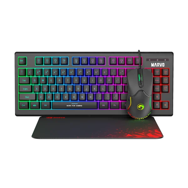 Set Tastierë, maus dhe mauspad Marvo Loot 30, USB, e zezë
