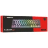 ra1 Tastierë Gaming Rampage RADIANT K11 RGB – Red Switches (60%), USB, e zezë