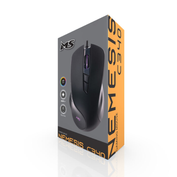 Maus Gaming me Kabllo MS NEMESIS C340, RGB, i zi