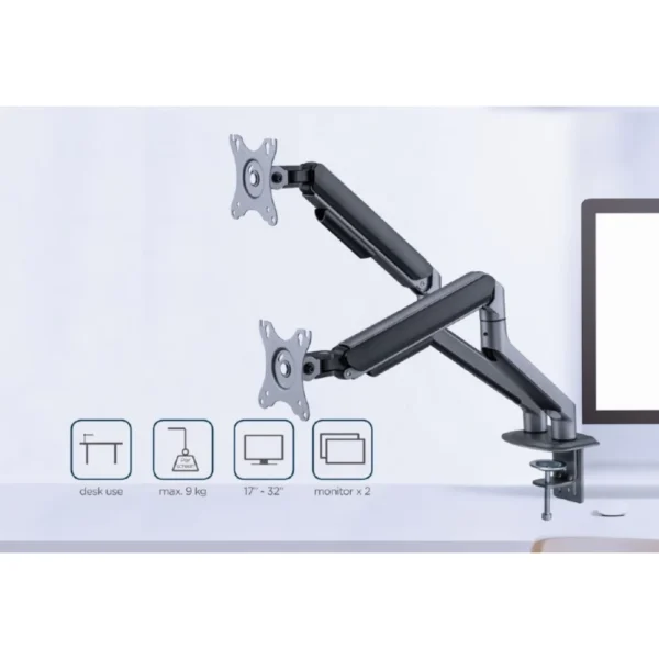 Mbajtëse Monitori Gembird për 2 ekrane MA-DA2-05