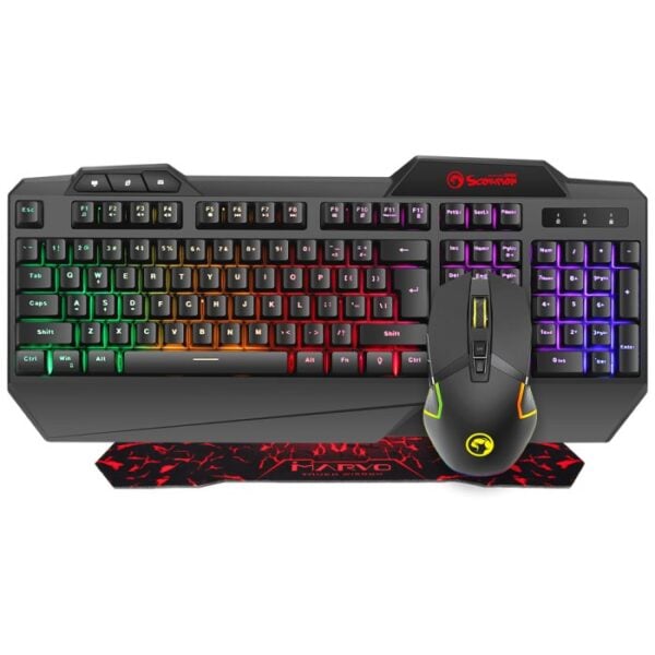 Set Gaming Tastierë + Maus + Mousepad, Marvo CM306 EN (3in1)