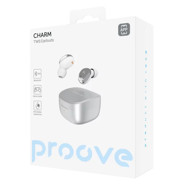 65f0e288-c076-11f0-810d-a8a1593ebe6e-600x600 Dëgjuese Wireless Proove Charm TWS (APP), argjendë