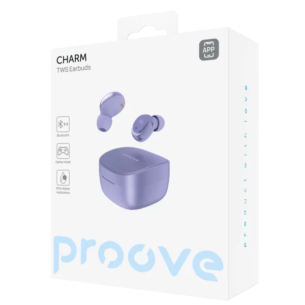 Dëgjuese Wireless Proove Charm TWS (APP) , vjollcë