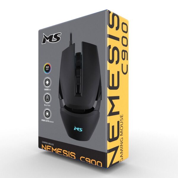 Maus Gaming Optik MS NEMESIS C900, RGB, i zi