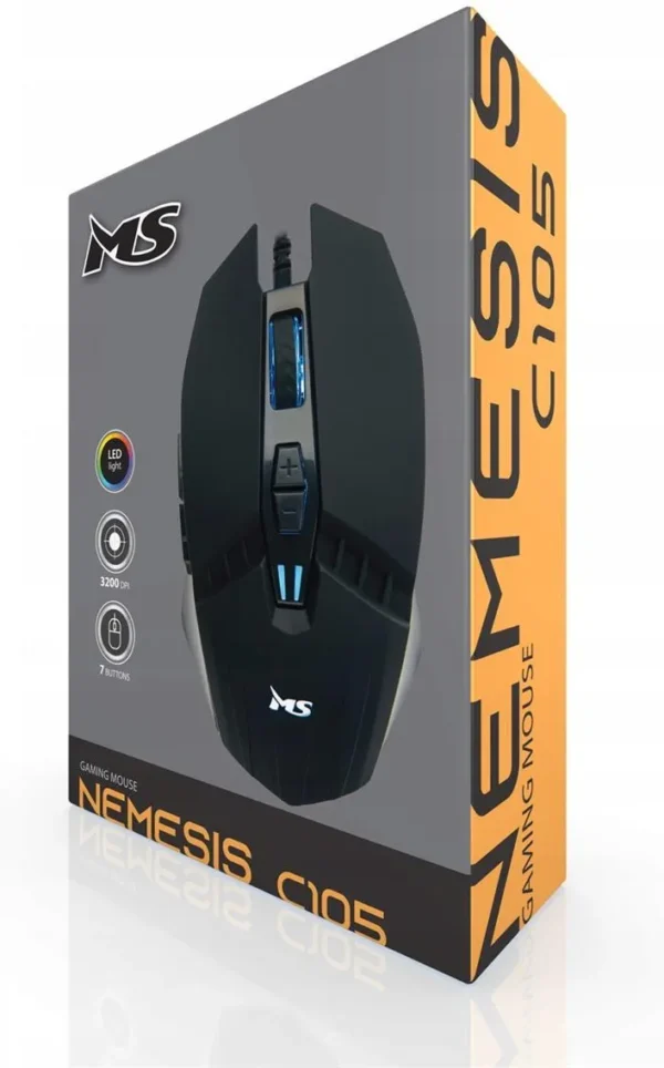Maus Gaming MS NEMESIS C105, RGB, i zi