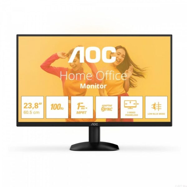 Monitor AOC 23.8", me Altoparlantë 100Hz Full HD IPS, 24B3HMA2 , i zi