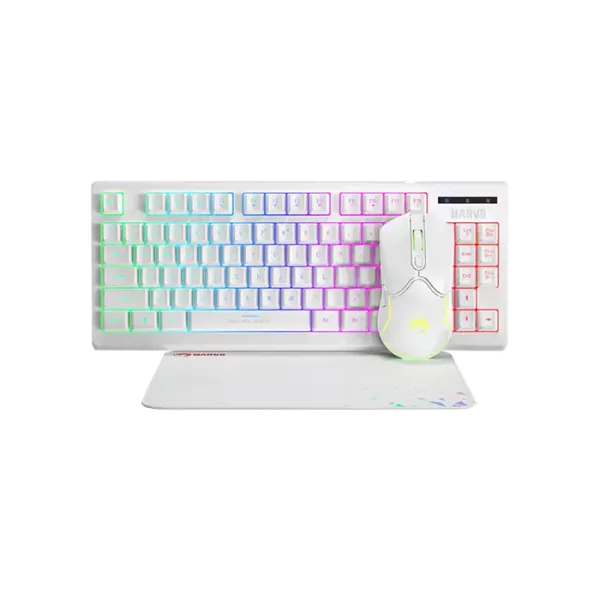 Set Gaming Tastierë + Maus + Mousepad, Marvo CM310 WH EN (3in1)