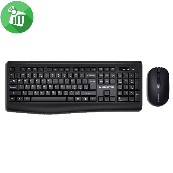 Set Tastierë + Maus Wireless, Monster KM3 PRO-CBK