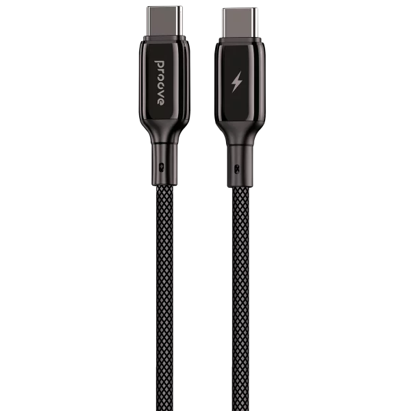 Kabllo Proove Dense Metal Type-C to Type-C 60W (1m), e zezë
