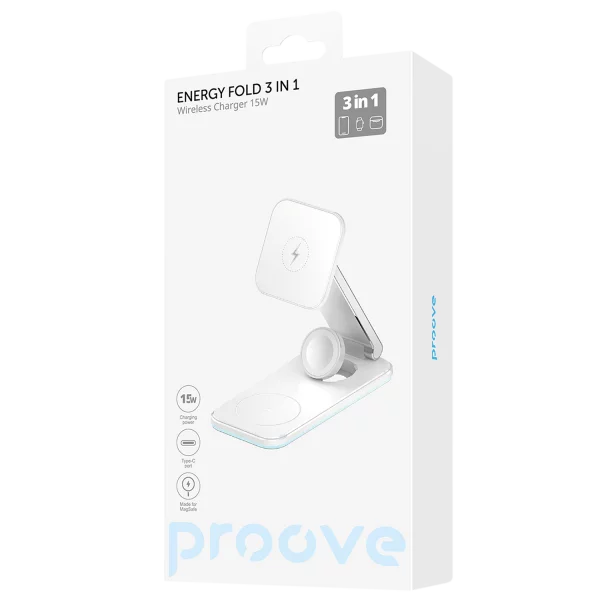 eeee Karikues Wireless Proove Energy Fold 3 në 1 – i bardhë