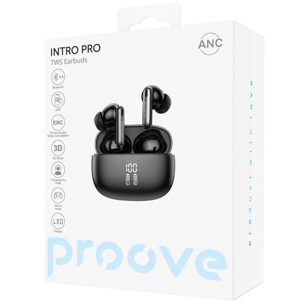 Dëgjuese Wireless Proove Intro Pro (APP) , të zeza