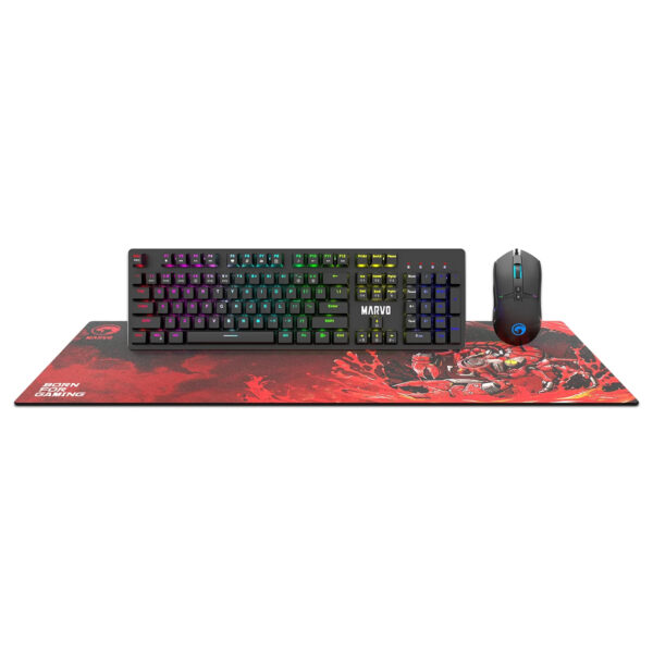 Set Gaming Tastierë + Maus + Mousepad, Marvo CM372 (3in1)