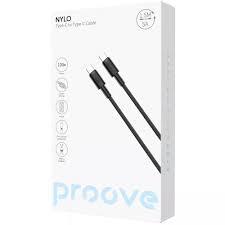Kabllo Proove Nylo Type-C to Type-C 100W (1.5m) , e zezë