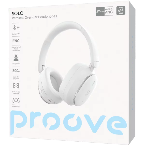 solooo Kufje wireless Proove Solo me ANC (APP) , të bardha