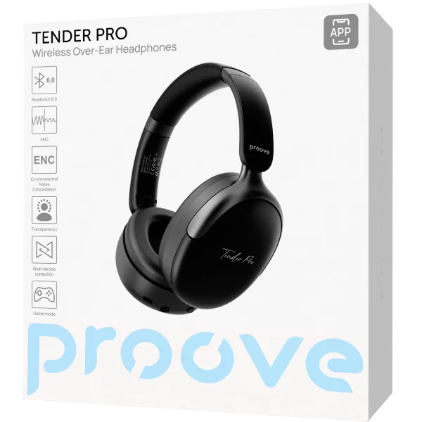t1 Kufje wireless Proove Tender Pro (APP) , të zeza