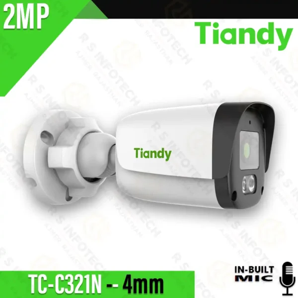 tiandy-tc-c321n-2mp-4mm-lens-ip-bullet-camera-with-mic.webp Kamerë Tiandy IP TC-C321N AK/I3/E/Y/C 4mm V2.0