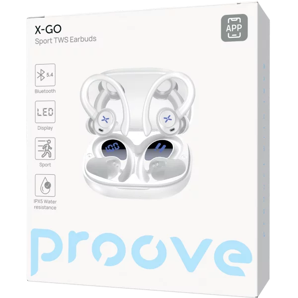 x Dëgjuese Wireless Proove X-Go TWS (APP) , të bardha