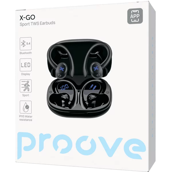 x0x0 Dëgjuese Wireless Proove X-Go TWS (APP) , të zeza