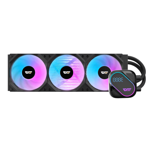 Ftohës CPU me ujë AIO - Darkflash X360 - radiator 360mm, 3x ARGB, i zi