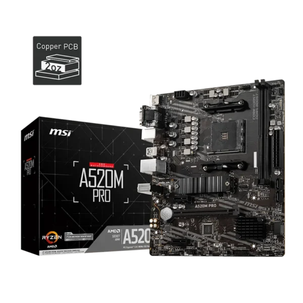 A520M-PRO-1.webp Pllakë amë, MSI A520M-A PRO - AMD AM4, DDR4