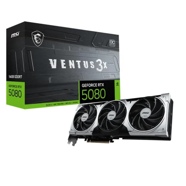 Kartelë Grafike MSI RTX 5080 VENTUS 3X OC PLUS, 16G, GDDR7