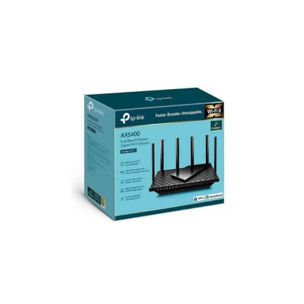 Router, TP-Link - Wireless, AX5400 Wi-Fi 6 Dual Band Gigabit