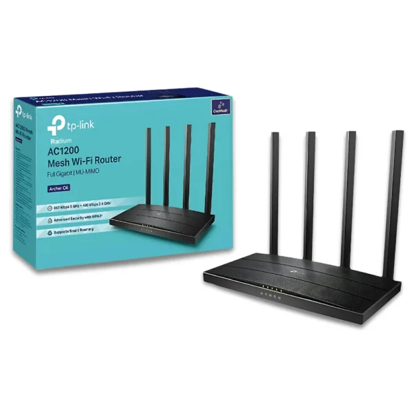 Router, TP-Link - Wireless, AC1200 Gigabit MU-MIMO Wi-Fi 5