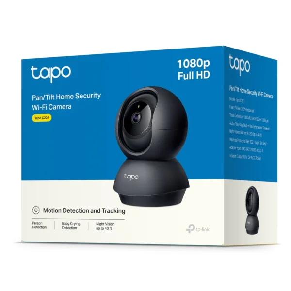 c201 Camera, TP-Link Tapo - Smart Security, C201 Pan/Tilt Wi-Fi 1080p