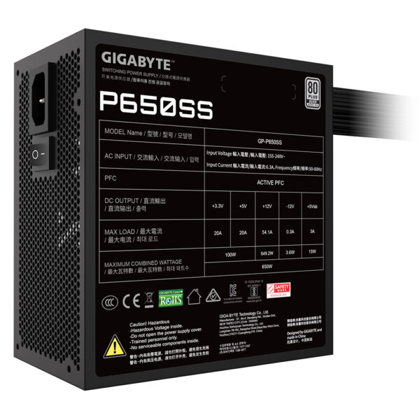 Burim energjie, Gigabyte P650SS- 650W 80+ Silver