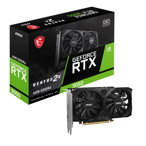 Kartelë Grafike MSI RTX 3050 VENTUS 2X OC, 6G, GDDR6