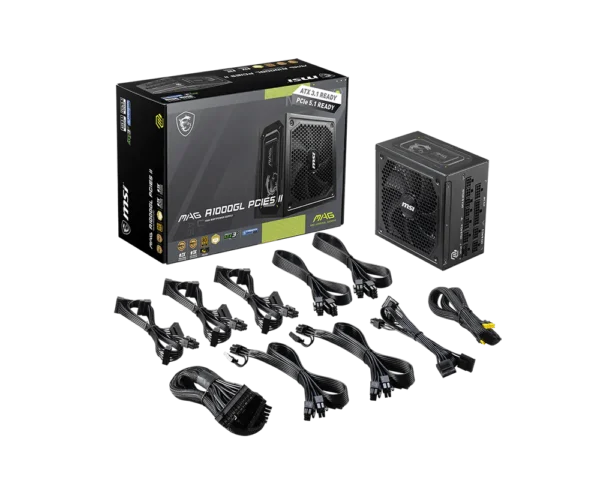 product_172923455218e59d7be5726d5a2e12c604ecbab51b.webp Burim energjie, MSI MAG A1000GL- PCIe5, 1000W 80+ Gold, Fully Modular