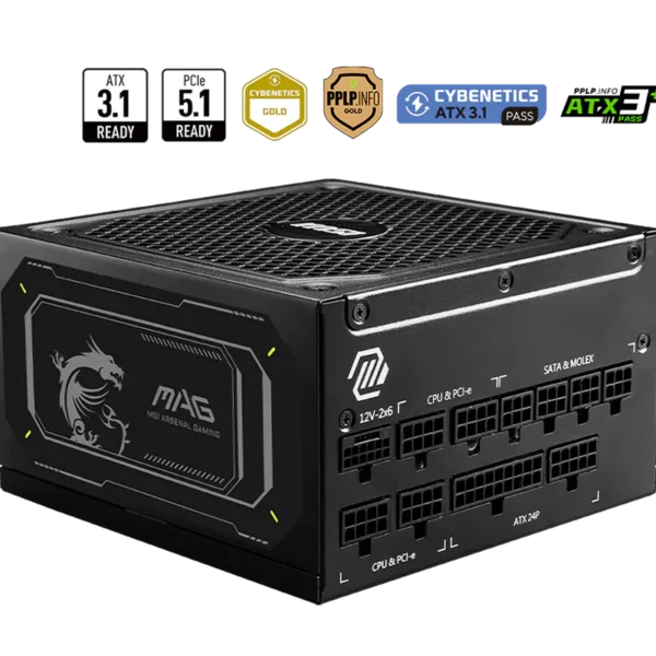 Burim energjie, MSI MAG A1000GL- PCIe5, 1000W 80+ Gold, Fully Modular
