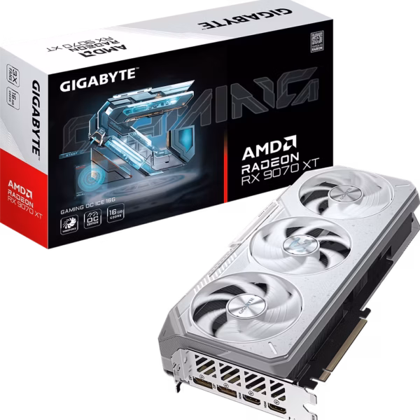 Kartelë Grafike GIGABYTE Radeon RX 9070 XT GAMING OC, 16G, GDDR6, e bardhë, RGB